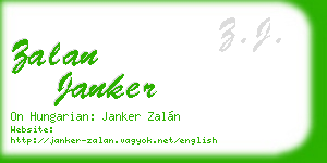 zalan janker business card